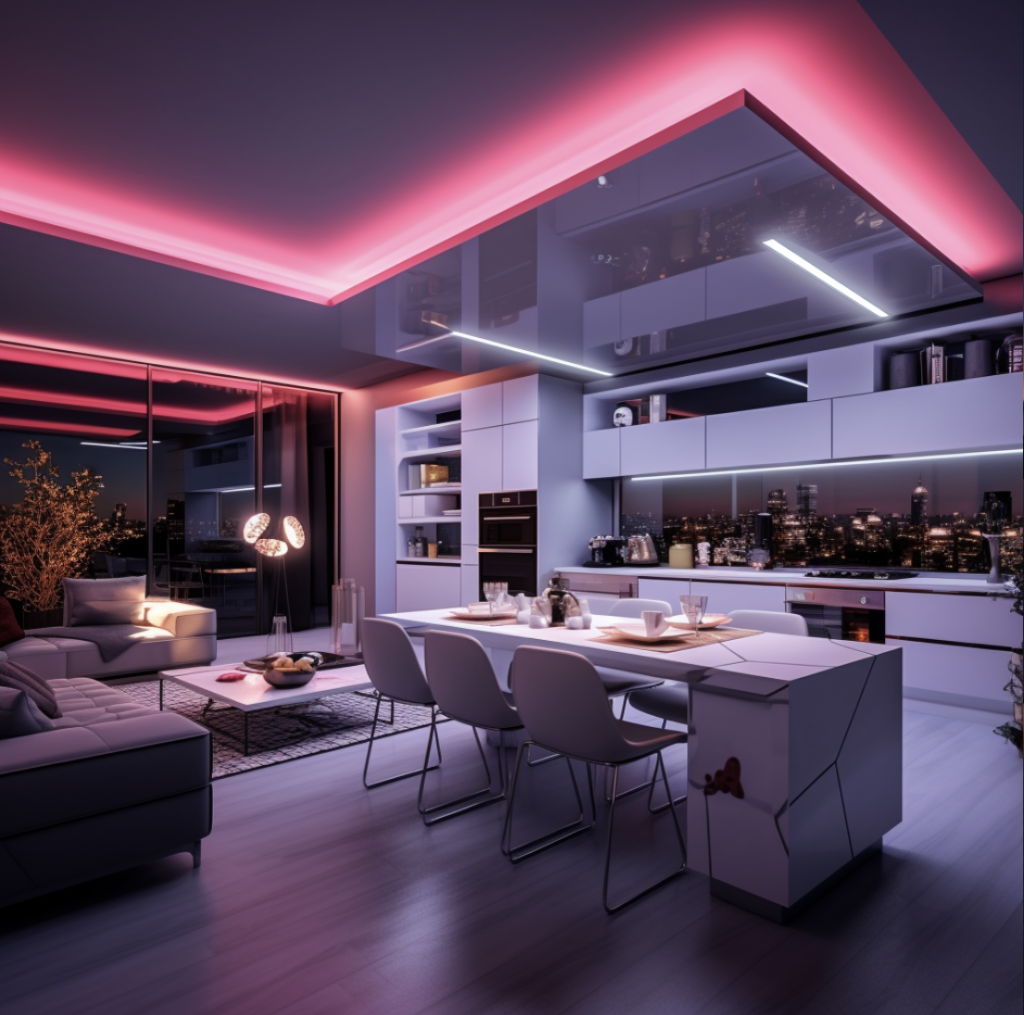 Kueche mit LED Streifen